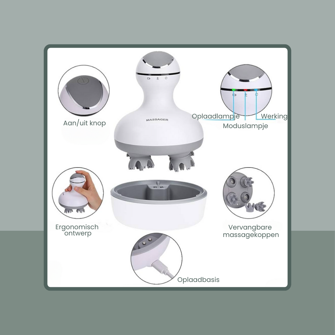 HeadHaven™️ - waterproof hoofdmassager